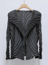 Luxe Pleated Geometric Cardigan